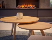 BKS ronde houten salontafels
